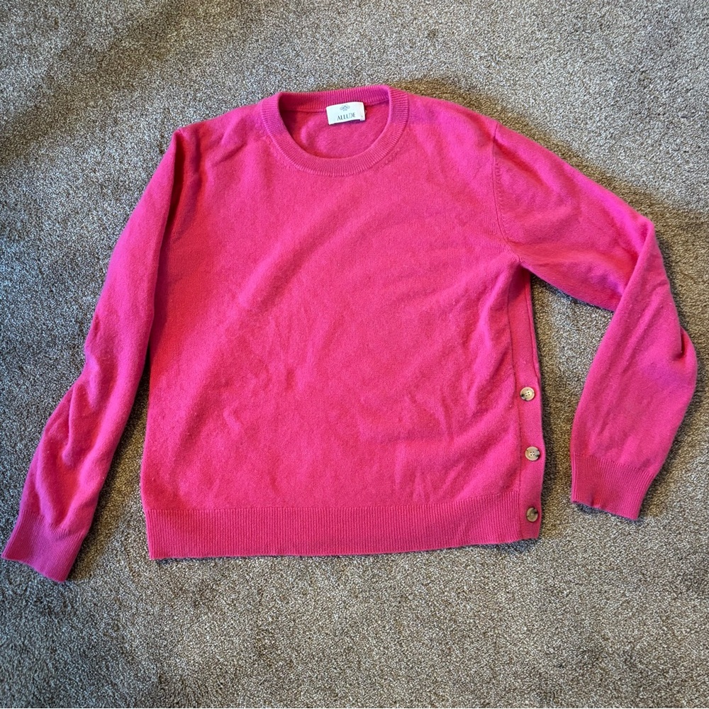 Allude Pink Cashmere Sweater for Women Size L